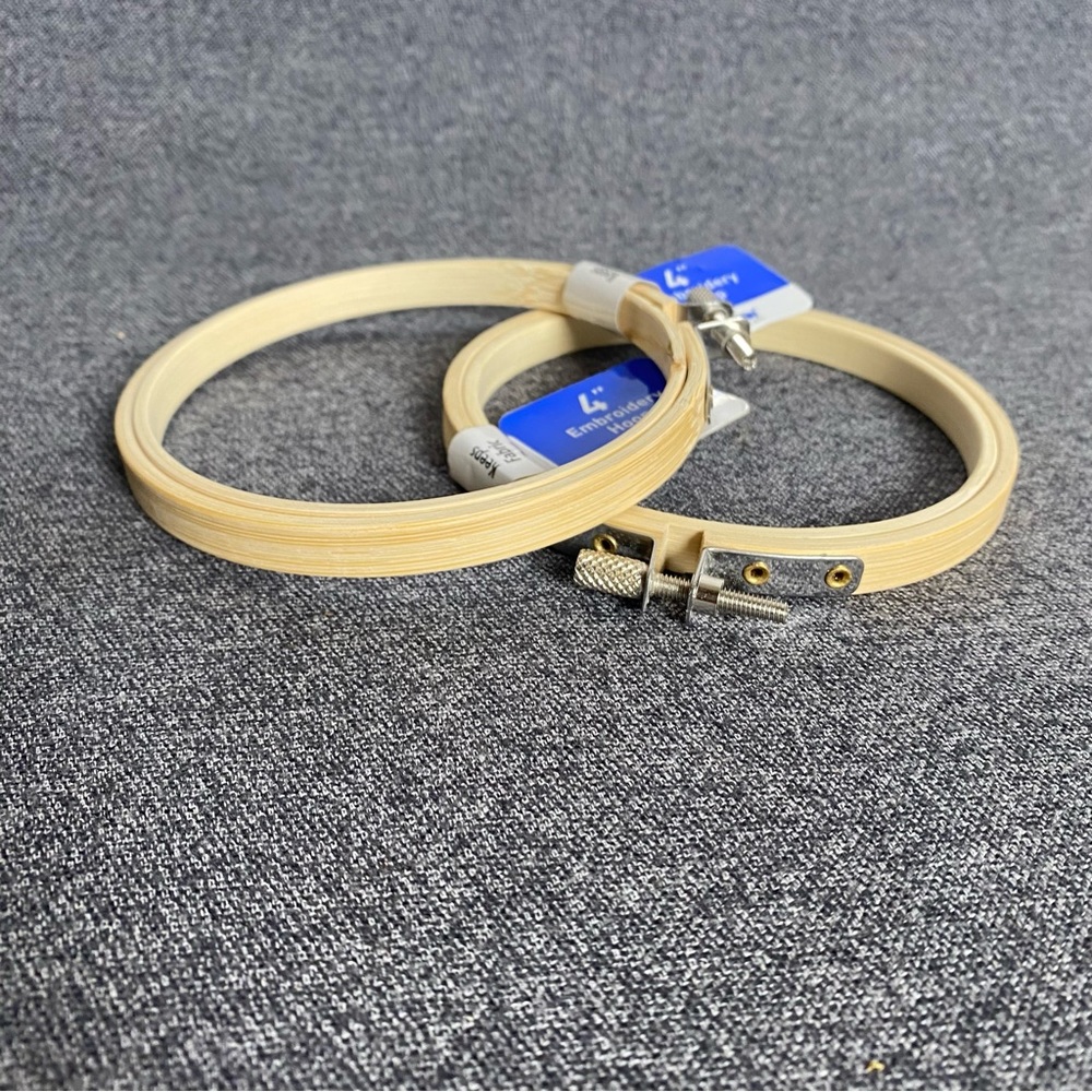 2pcs Embroidery Hoops Bamboo Cross Stitch Circle Frame DIY Needlework Crafts USA